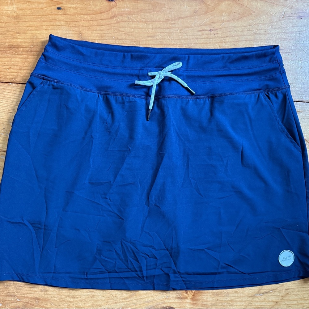 Fish Hippie Dark Navy Skirt with Drawstring, size XL